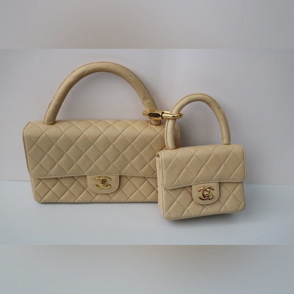 CHANEL Handbags - Rare Chanel Kelly Lambskin Parent & Child